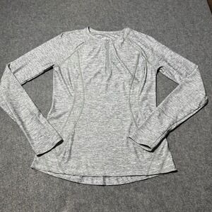 Athleta‎ Women's PACIFICA ILLUME UPF FITTED Long Sleeve Gray XS 1/4 Zip Pocket